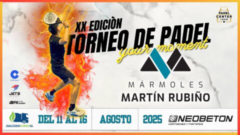 Banner XX Edición del Torneo de Pádel Mármoles Martín Rubiño