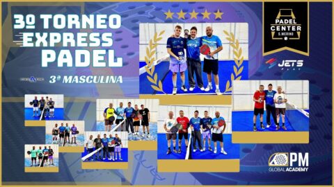 Banner resultados del tercer torneo express de padel center s.merino en Motril