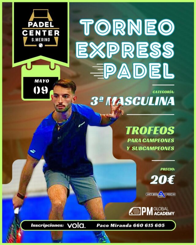 Cartel 5to Torneo Express de Pádel en Motril