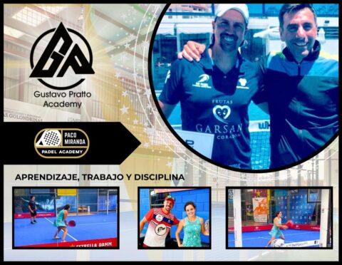 Cartel padel profesional con Paco Miranda Pádel Academy