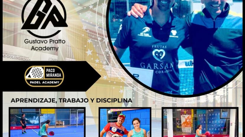 Cartel padel profesional con Paco Miranda Pádel Academy