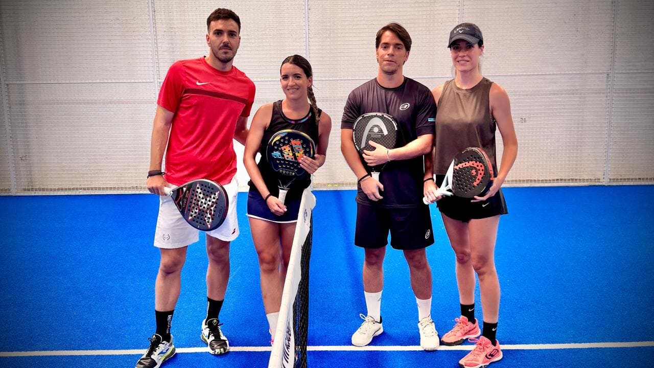 Jorge Andrés Méndez y Paloma Mengual junto a Andres Sánchez Ferres y Andrea Fernández Rodríguez