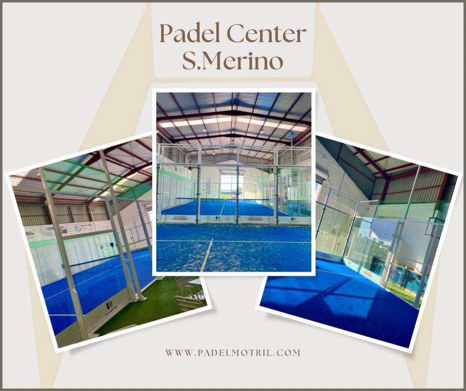 Mosaico con fotos del club Pádel Center S. Merino